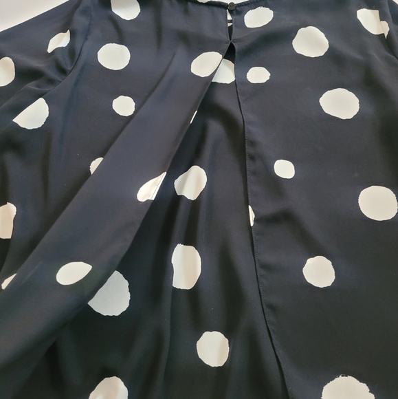 NWOT Chico's Sheer Black with white polka dots - Picture 13 of 16